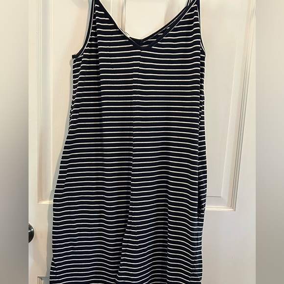Simple by Suzanne Betro - Navy and White Striped Jumpsuit - size Small - Picture 3 of 7